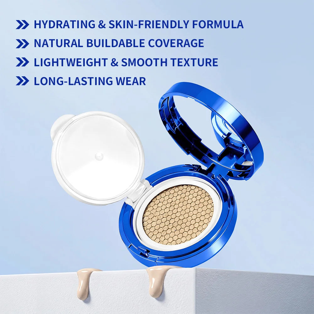 Collagen Air Cushion CC Cream Long-Lasting Hydration Conceal Acne Marks, Redness & Pores Waterproof Sweatproof Collagen CC Cream Peaceful Pleasures Health and Wellness