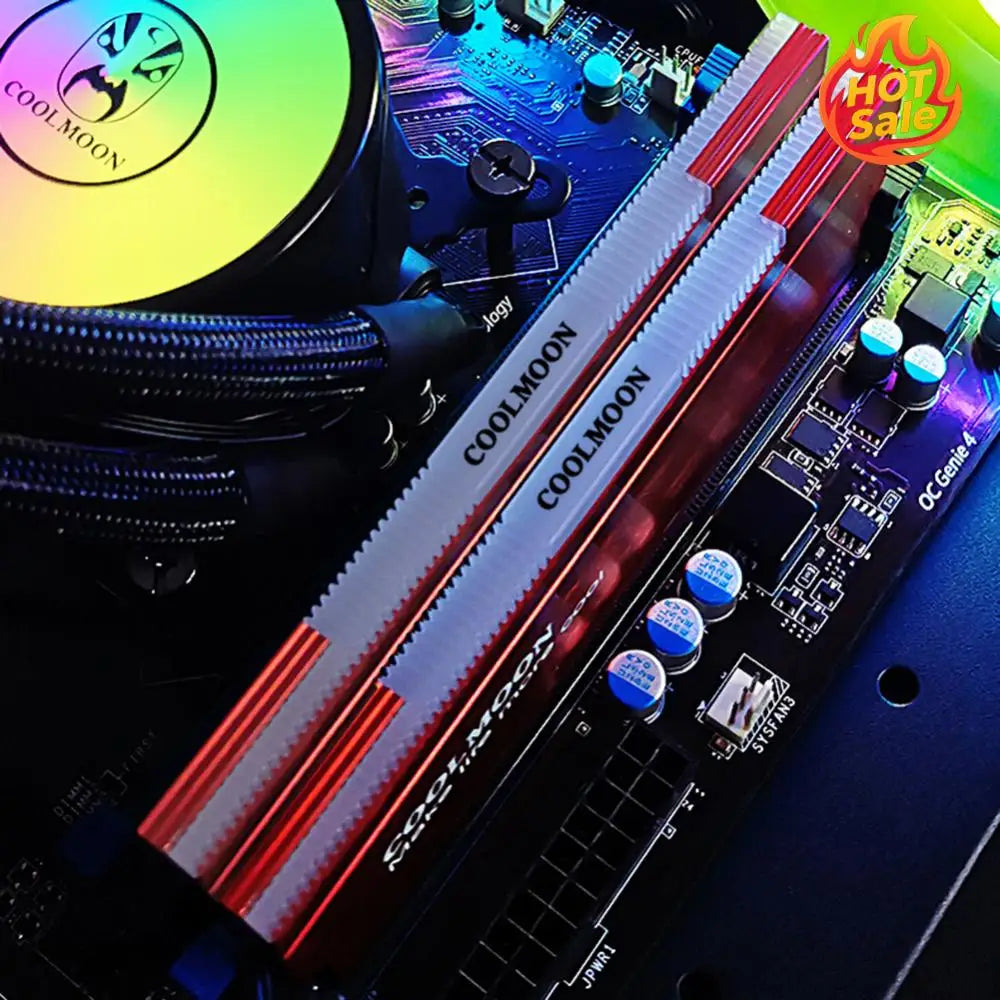COOLMOON CR-D134S ARGB RAM Heatsink Heat Spreader for PC