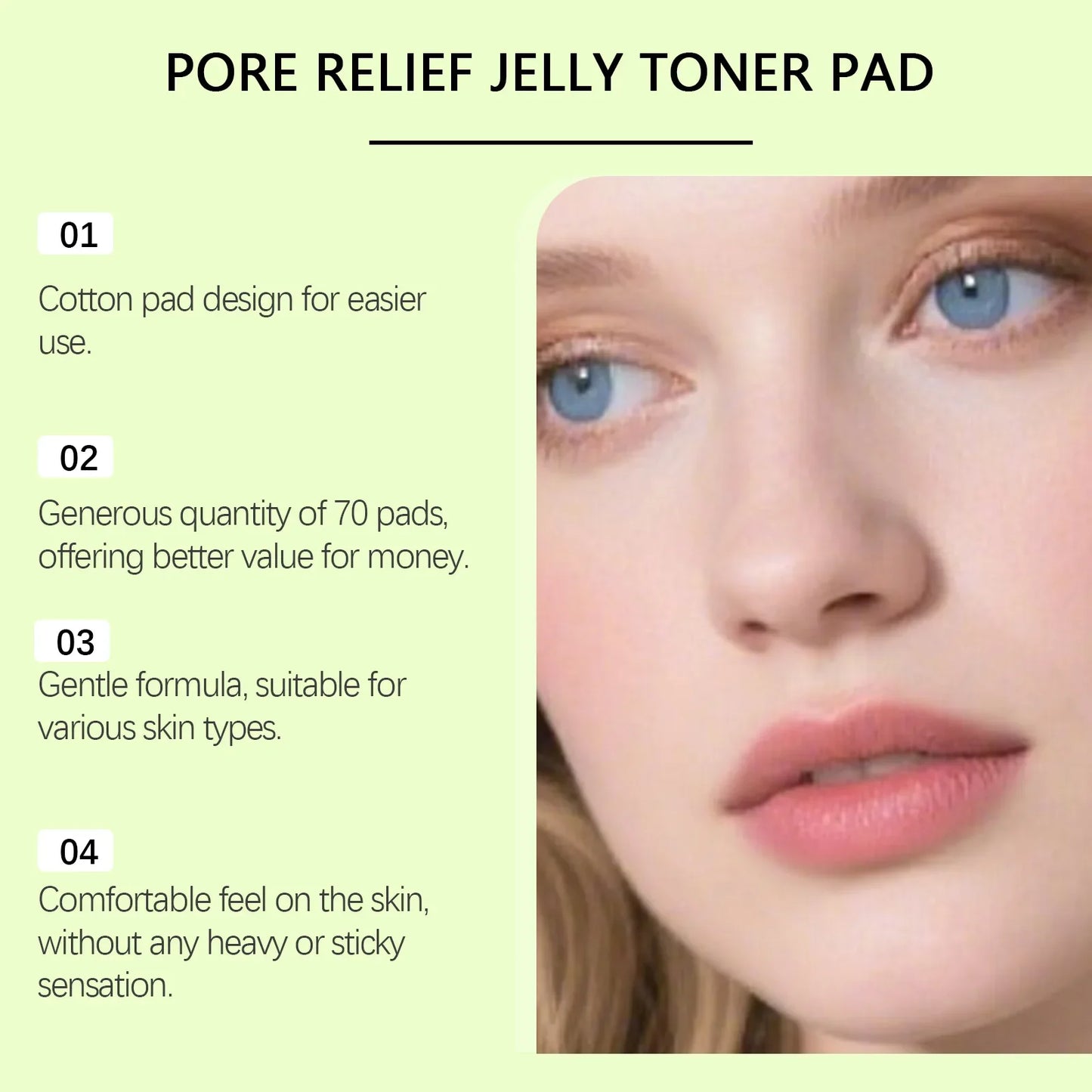 Viareline Hydrating Calming Toner Pads 70pc | Pore Care