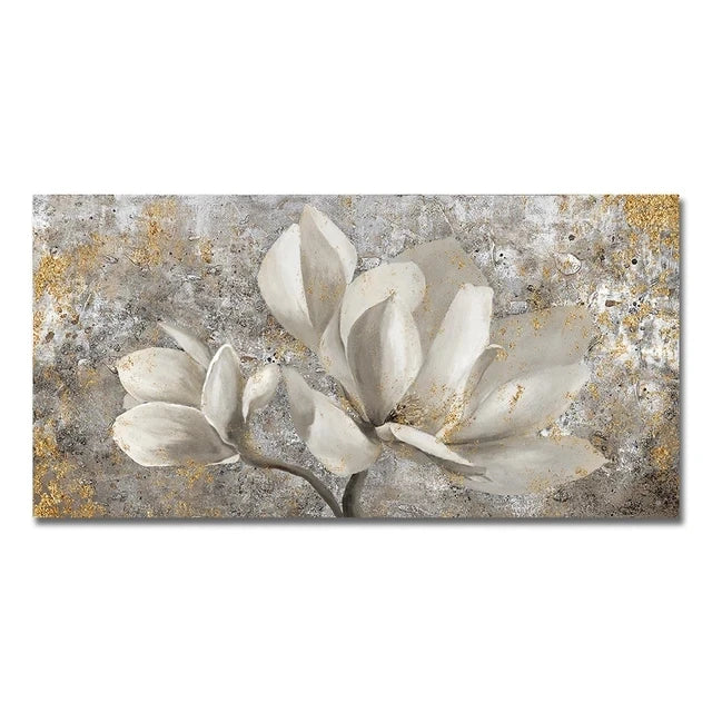 Modern Abstract Gold Flower Oil Painting on Canvas Posters and Prints Wall Art Canvas Painting Wall Picture for Home Decorati Peaceful Pleasures Health and Wellness