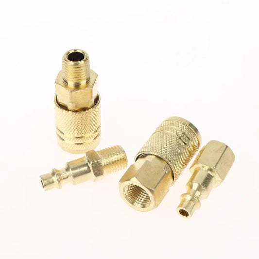 New US Type Air Hose Quick Connect Plug & Coupler With 1/4 NPT Fitting Male Thread American Standard Pneumatic Accessories Peaceful Pleasures Health and Wellness