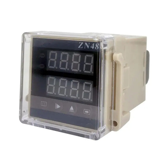 A36T-Zn48dual Digital Display Time Relay Counter Multifunction Cycle Delay AC220V DC24V Cycle Chronograph, And Frequency Meter Peaceful Pleasures Health and Wellness GreyWhite AC380V
