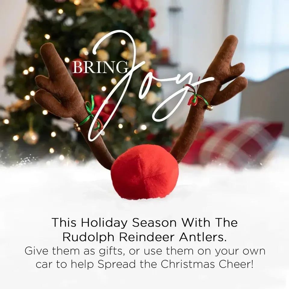 Christmas Reindeer Car Decoration Kit – Antlers, Nose & Tail