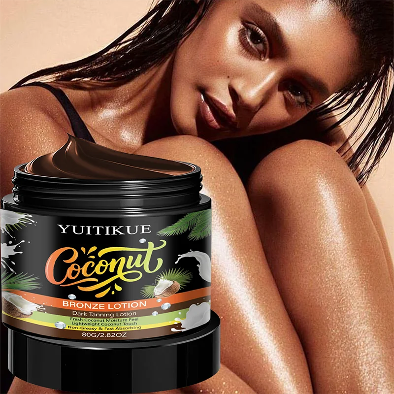 YUITIKUE Coconut Bronze Self-Tanner Dark Tanning Lotion 80g Self-Tanning Lotion Peaceful Pleasures Health and Wellness Default Title