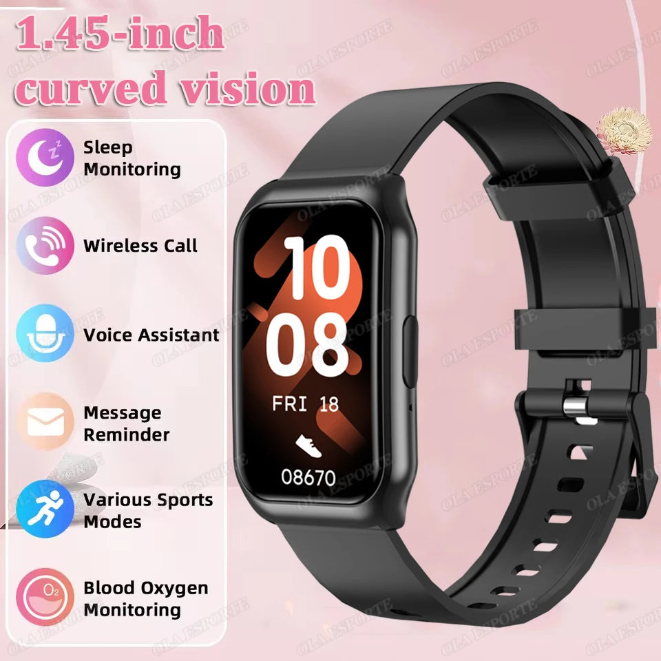 New Curved Screen Smart Watch 2026 For Health Watch Heart Rate Blood Oxygen/Pressure Sleep Monitor Sports Waterproof Smartwatch Peaceful Pleasures Health and Wellness Black Smartwatch