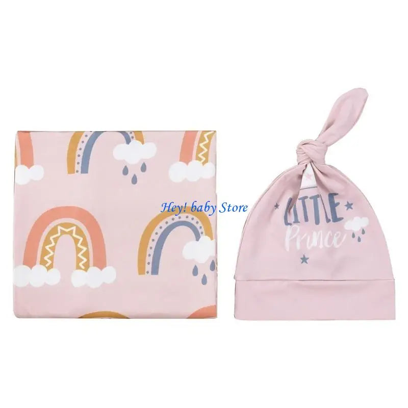 Bamboo Newborn Swaddle Blanket & Turban Hat Set | 25 Colors