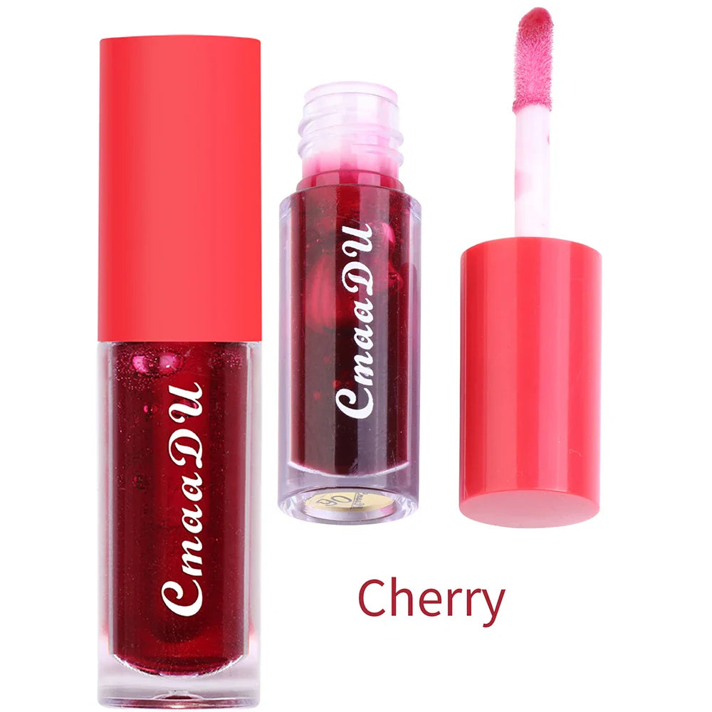 CmaaDu Cherry Lip Gloss – Hydrating, Waterproof, Long-Lasting