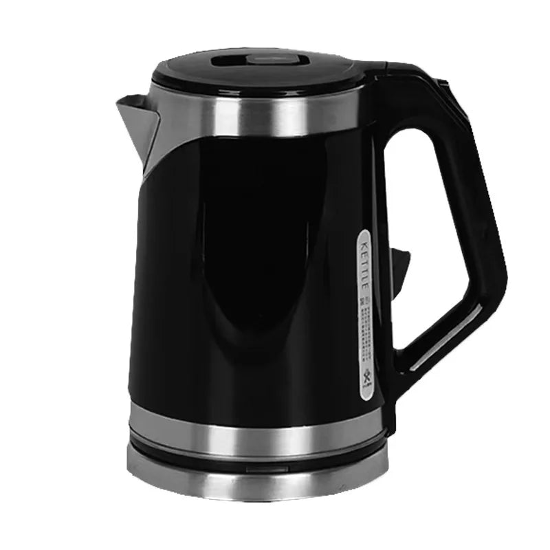US/EU 110V/220V Stainless steel Electric Kettle Double-layer Anti scalding Keep Warm Pot Large Capacity Coffee Hot Water Boiler Peaceful Pleasures Health and Wellness EU 220V 1-2L