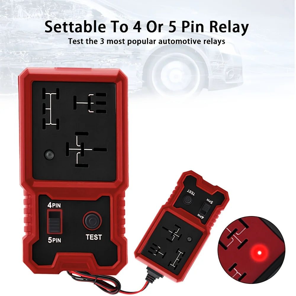 12V Car Relay Tester with Battery Clip – 4/5 Pin Universal Peaceful Pleasures Health and Wellness