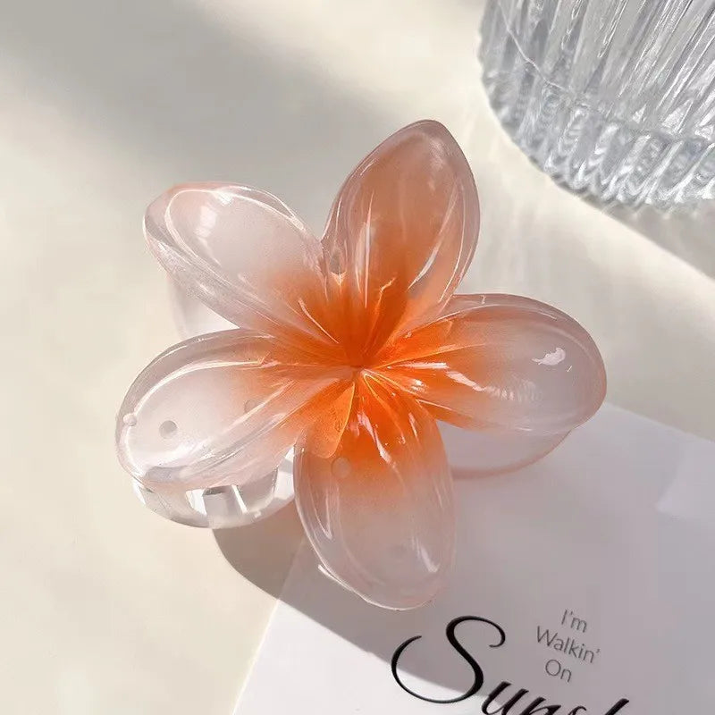 Large Floral Hair Claw Clip – Elegant Plastic Flower Clip for Women Hair Accessories Peaceful Pleasures Health and Wellness