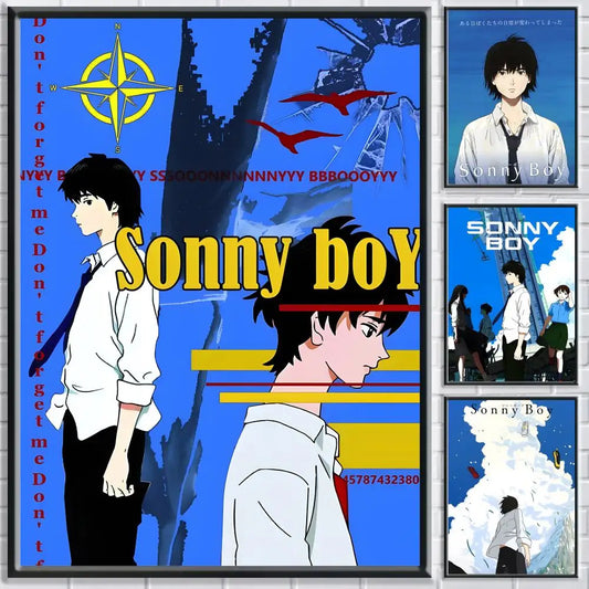 Anime Sonny Boy HD Poster – Self-Adhesive Waterproof Wall Art Anime Wall Poster Peaceful Pleasures Health and Wellness
