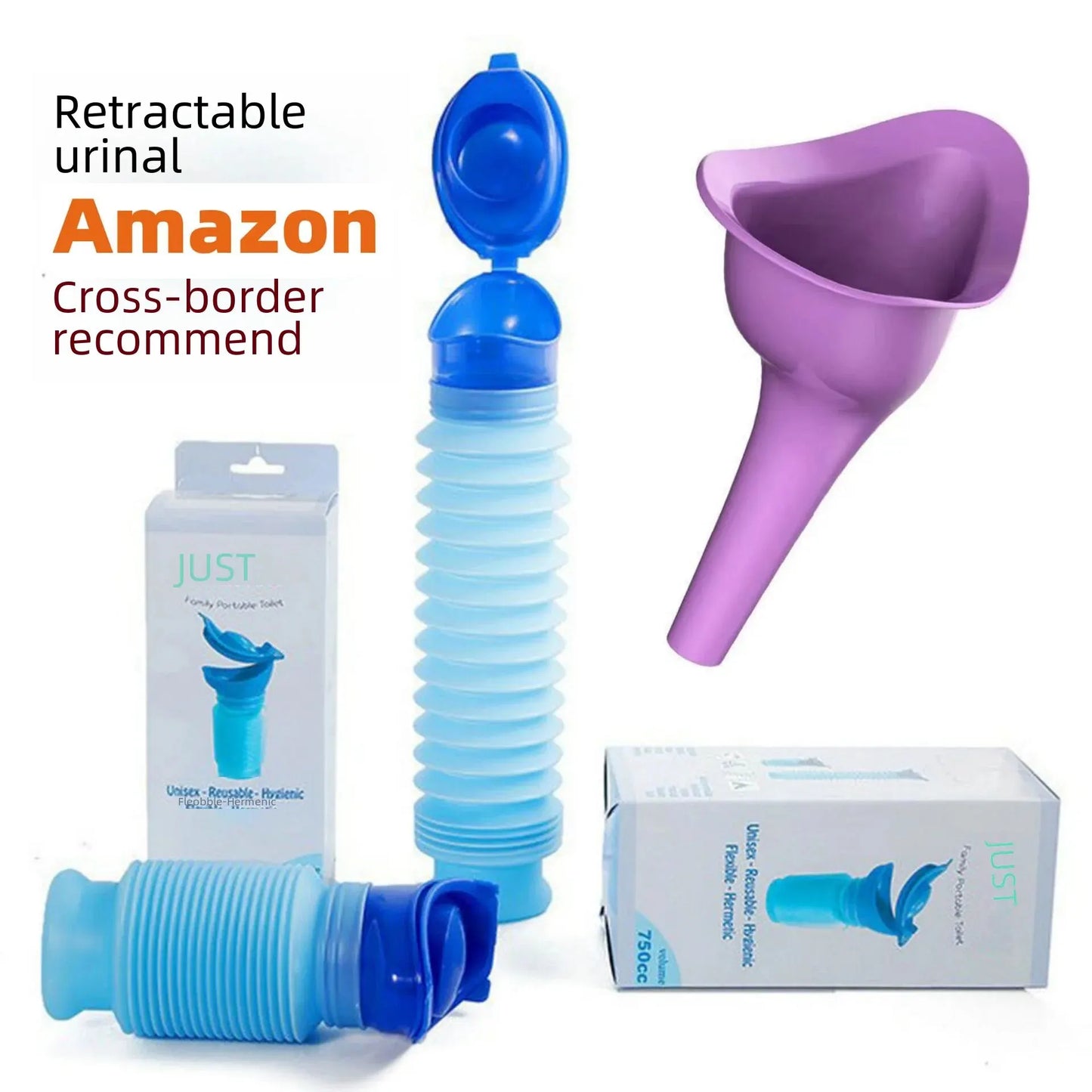 750ml Women Portable Emergency Urinal Travel Outdoor Stand Up Car Interior No Dirty Hands Urinal Car Peaceful Pleasures Health and Wellness
