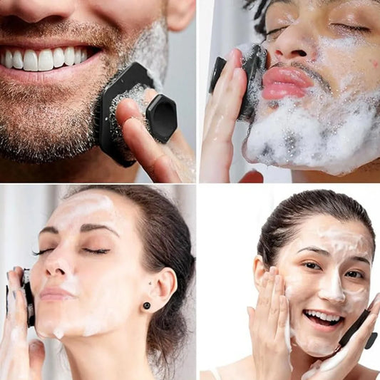 Silicone Exfoliating Face & Body Scrub Brush – No-Slip Handle Silicone Cleansing Brush Oasis Select