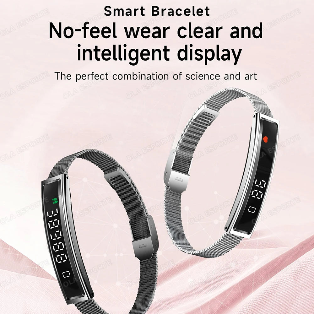 Health Smart Bracelet Men Women Fitness Sports Band Stress Test HRV Monitor Waterproof Pedometer Smart Watch for Android iOSMA27 Peaceful Pleasures Health and Wellness