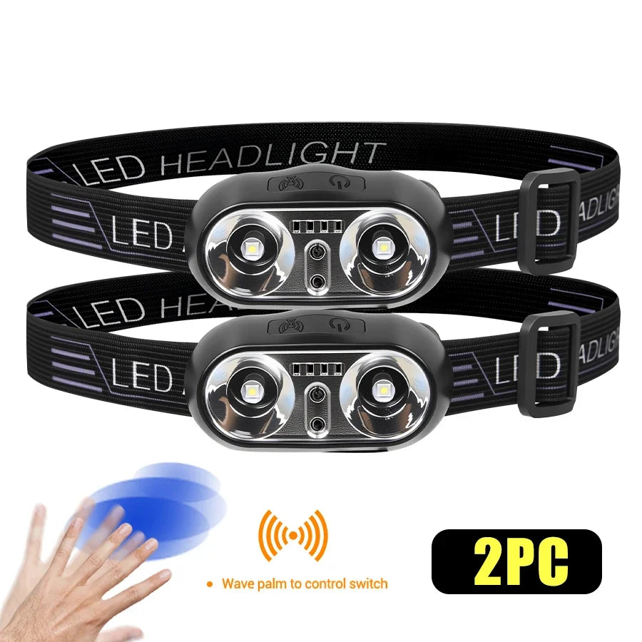 ZHIYU Smart Sensor LED Headlamp | USB-C Rechargeable IPX5