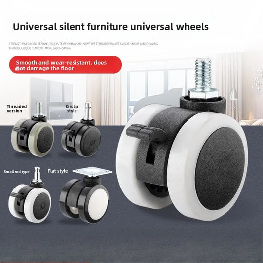 1.5" Soft Mute Office Chair Caster Replacement Wheels | Heavy Duty Chair Caster Wheels Oasis Select