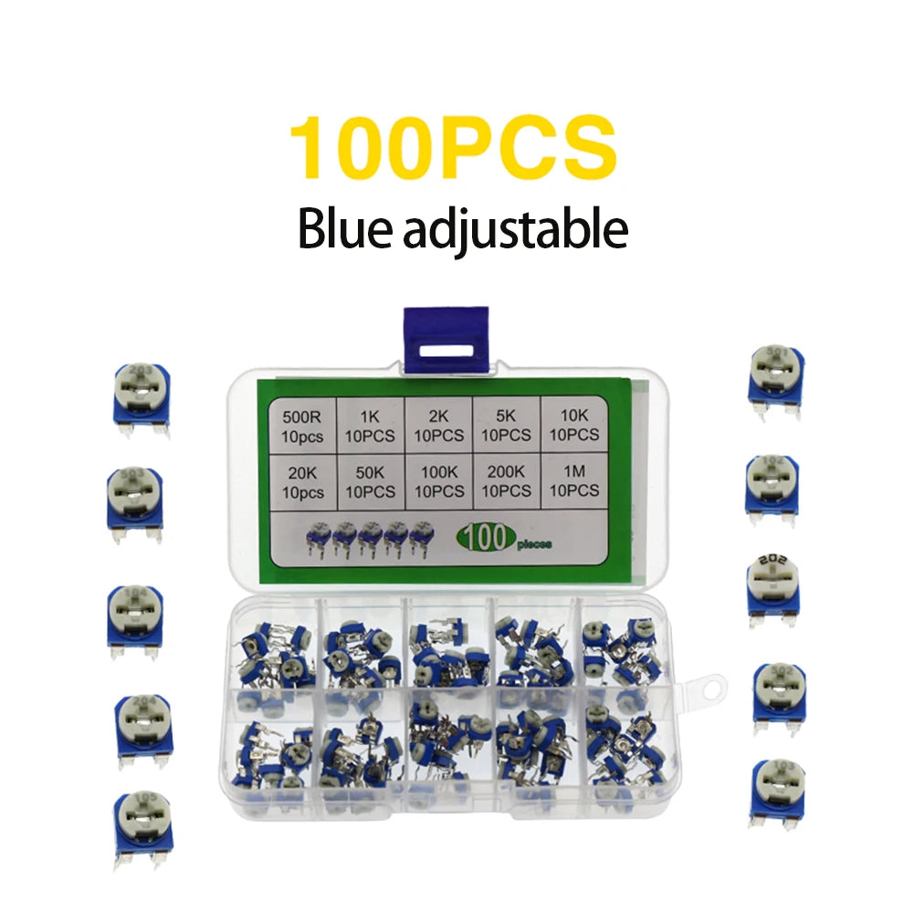 RM065 Trimpot Trimmer Potentiometer Assortment 10Value Variable