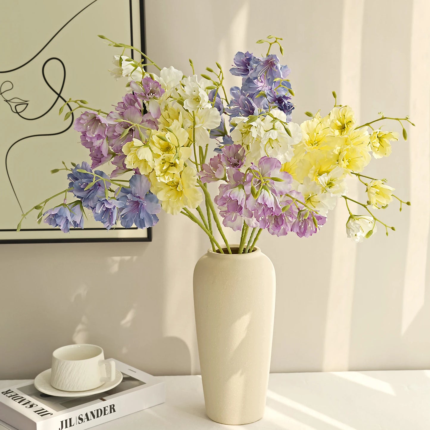Artificial Silk Crabapple Flower Bouquet for Wedding & Home Decor