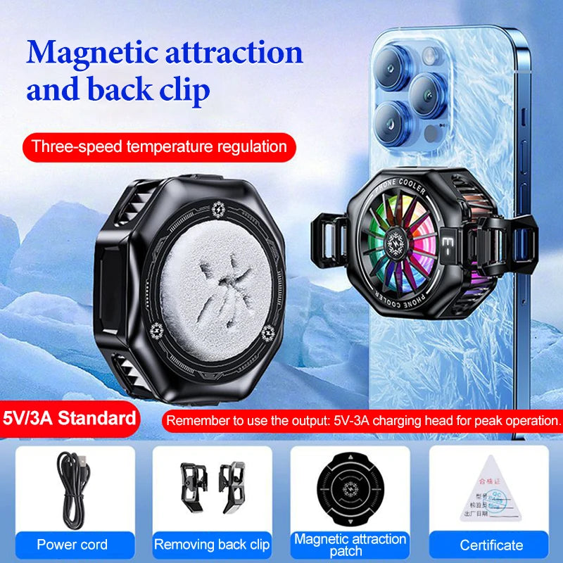Black Shark Cooler For Cell Phone Cooling Fan Mobile Cooler Games Fan Cooling For Phone Accessories Cooler Phone Gaming Portable Peaceful Pleasures Health and Wellness Black for TL05A