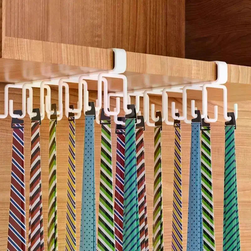 12-Hook Drill-Free Under-Cabinet Hanging Cup & Mug Rack