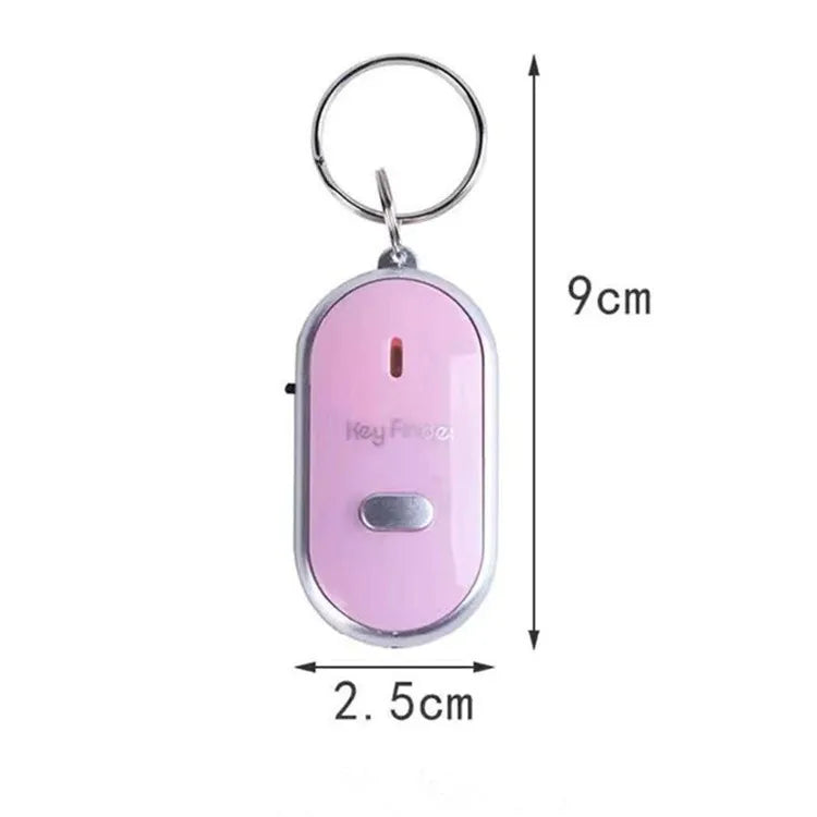 LED Whistle Key Finder Keychain – Sound Locator & Flashlight Key Finder Keychain Peaceful Pleasures Health and Wellness Pink