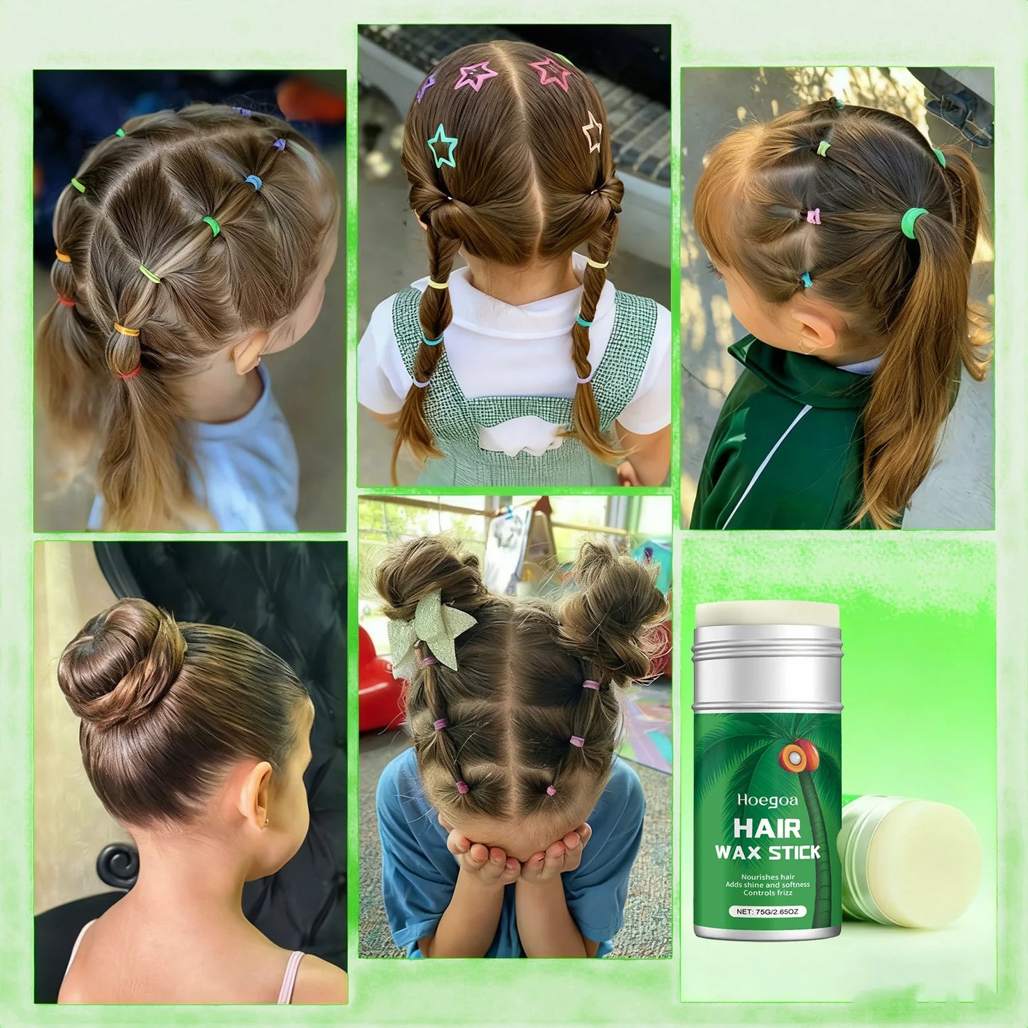Strong Hold Hair Wax Stick – Anti-Frizz & Edge Control