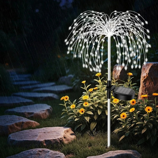 Solar Firework Pathway Lights – Waterproof LED Garden Stakes Solar Pathway Lights Peaceful Pleasures Health and Wellness 60LED 1PCS RGB