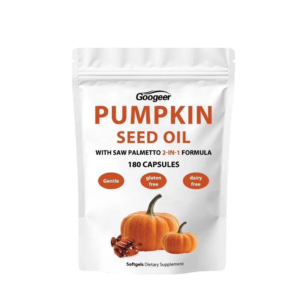 Pumpkin Seed Oil Softgels 180ct | Saw Palmetto & Fish Oil