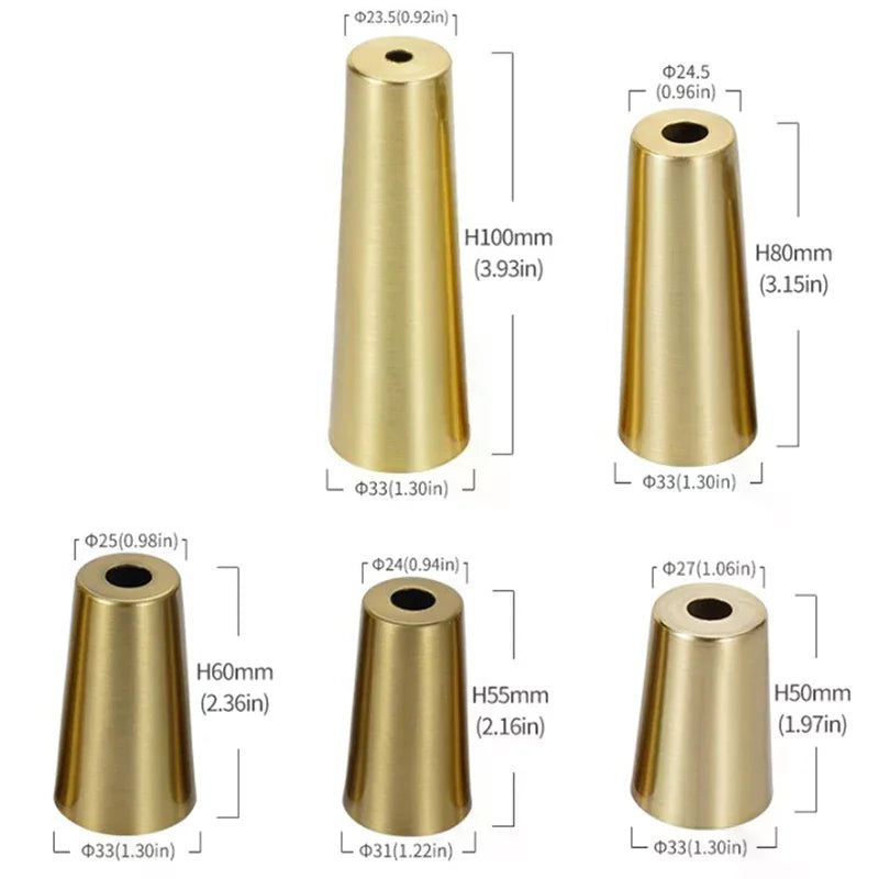 Brushed Brass Furniture Leg Cap Cover | Table & Chair Protector Furniture Leg Cap Peaceful Pleasures Health and Wellness