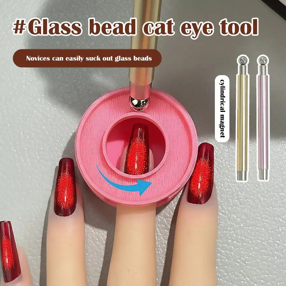 Cat Eye Magnet Nail Art Tool – Double-Ended Magnetic Bead Stick for Gel Nails Peaceful Pleasures Health and Wellness