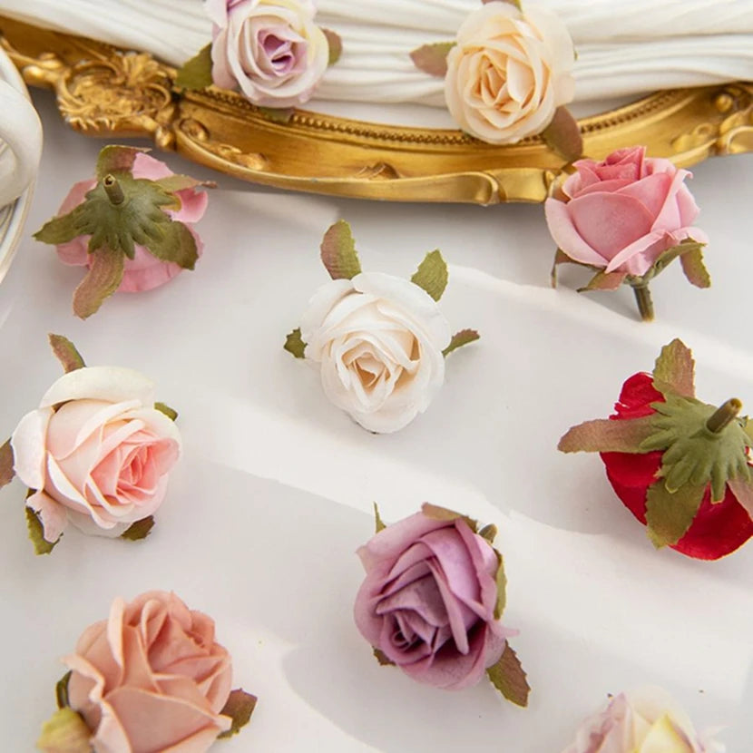 Artificial Silk Rose Flower Heads – Wedding & Party Décor