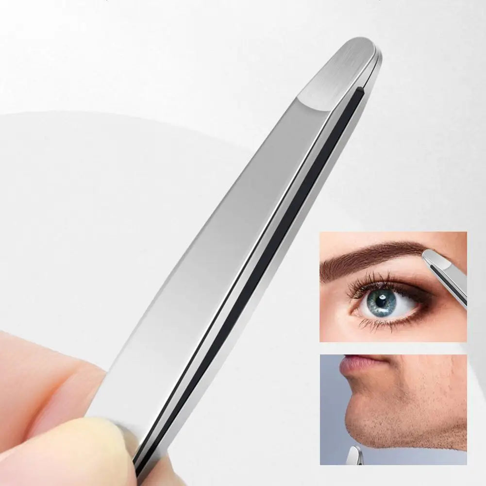 Stainless Steel Rounded Tip Tweezers – Eyebrow & Hair Removal