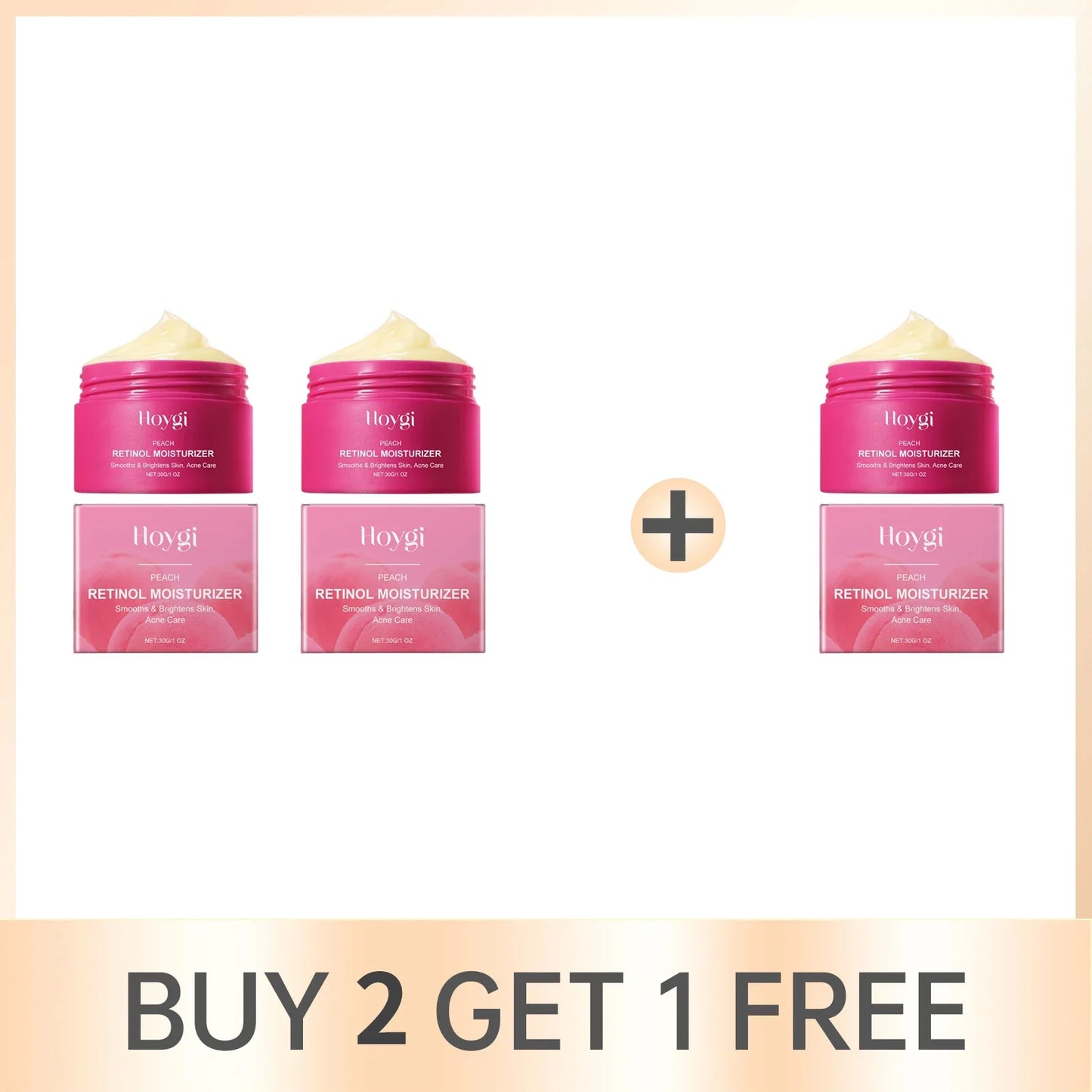 Peach Retinol Cream – Brightening, Anti-Acne & Moisturizer 30g