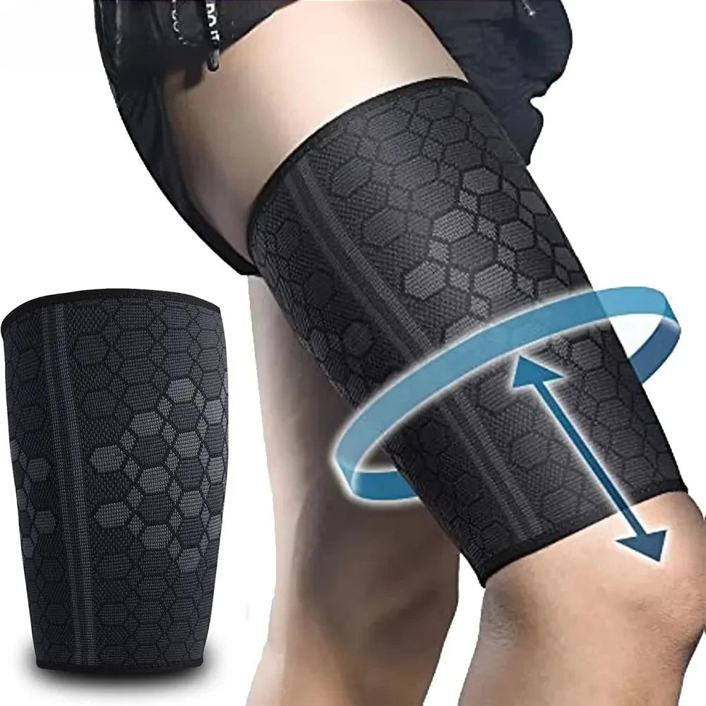 1 PCS Thigh Compression Sleeves, Joint Protection and Support for Running, Sports, Leg Pain Relief, Leg Brace for Men and Women Peaceful Pleasures Health and Wellness