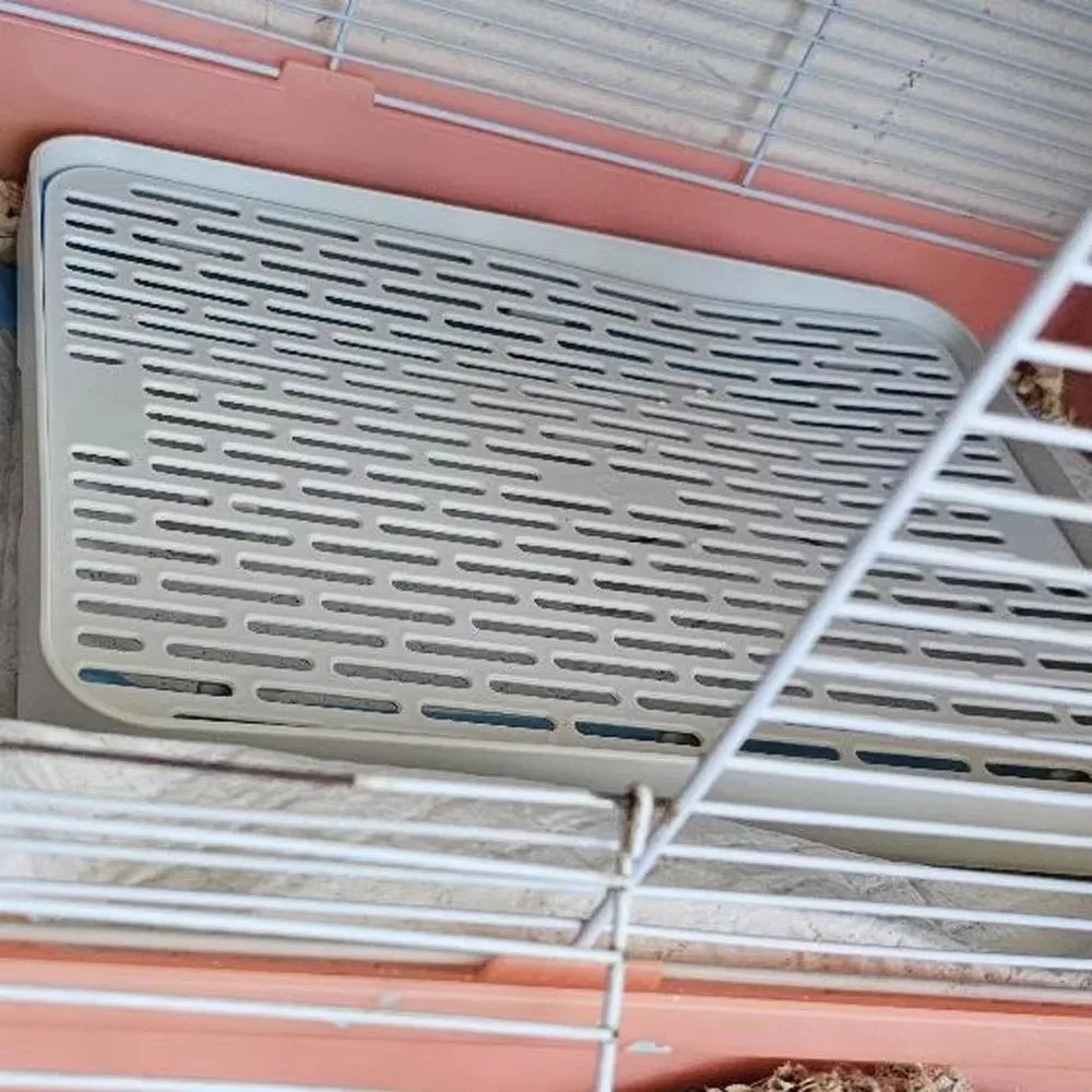 Small Rabbit Litter Box | Double-Layer Corner Toilet Tray