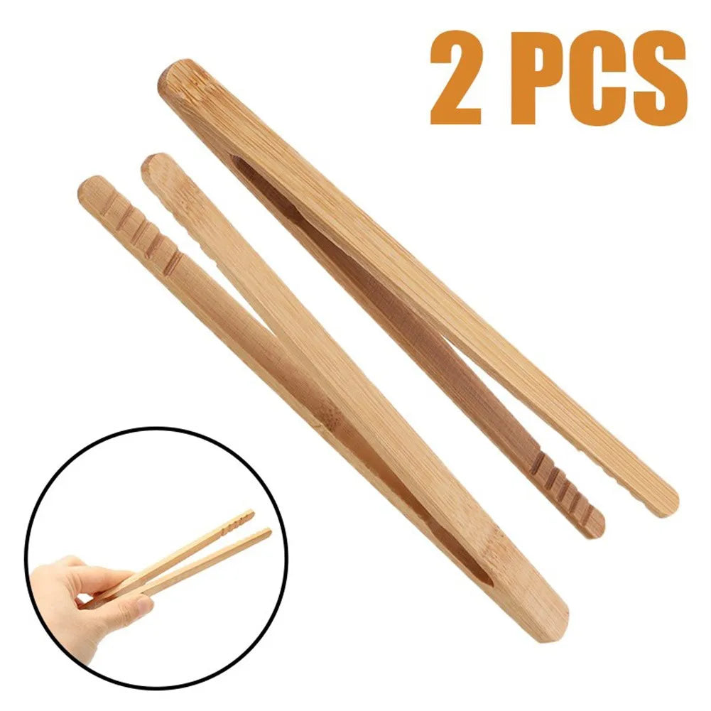 Wooden Tea Clips Food Toast Salad Tongs Toaster Sugar Ice Tong