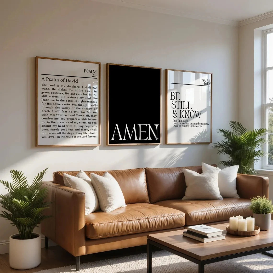3-Piece Christian Scripture Canvas Wall Art | Modern Home Decor