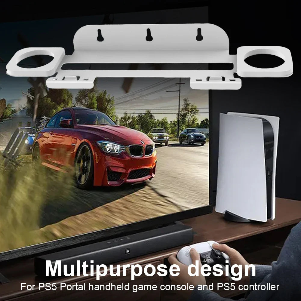 PS5 Portal Wall Mount Bracket & Controller Stand Storage