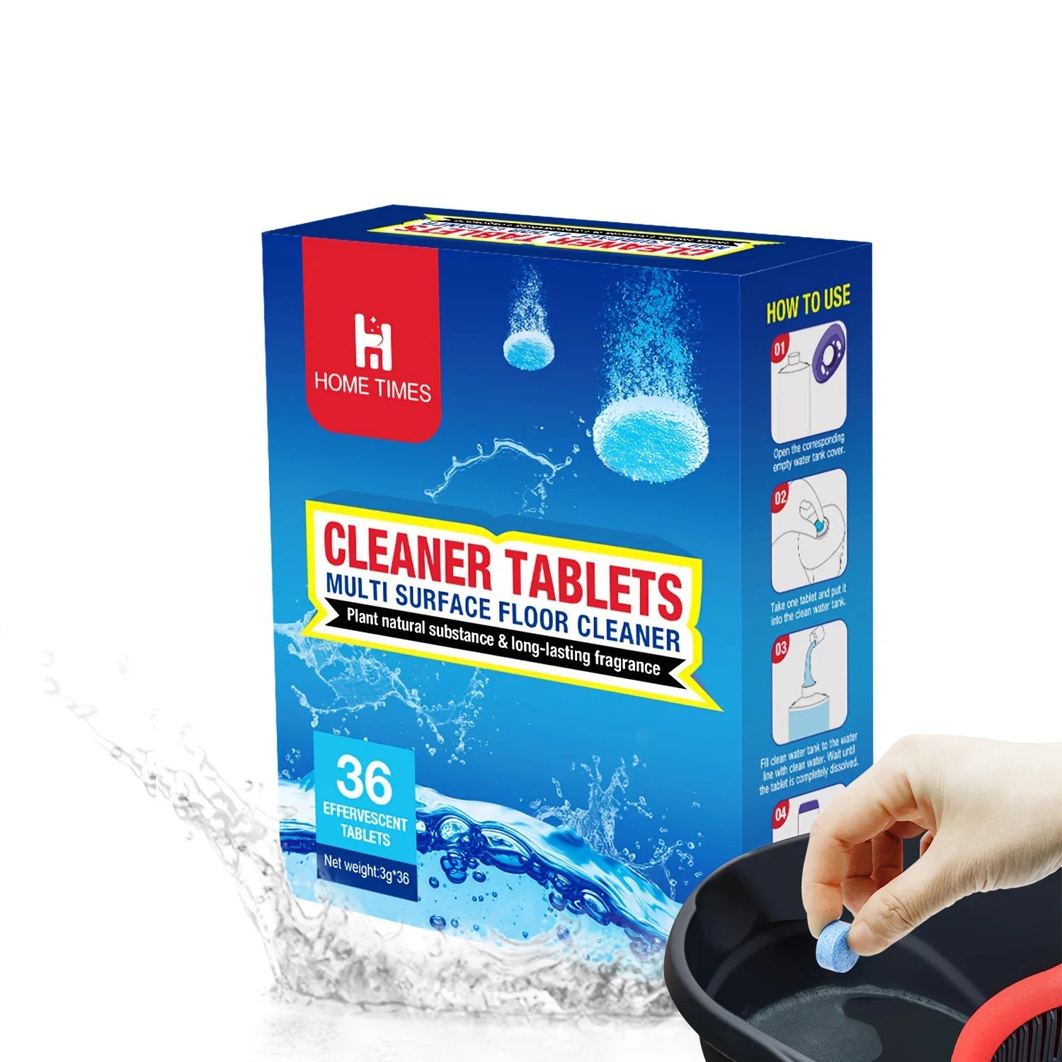 Hard Floor Cleaner Tablets - Pre-Measured Dissolvable Tablets for Hardwood, Tile and Vinyl Floors.Used For Stain Remove Peaceful Pleasures Health and Wellness