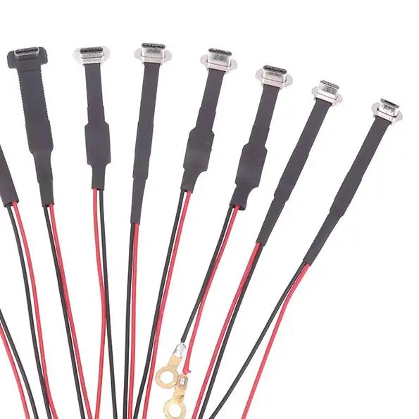 Type-C Micro USB Flat Fast Charge Cable with Resistor | 13.5cm USB Charging Cable Peaceful Pleasures Health and Wellness