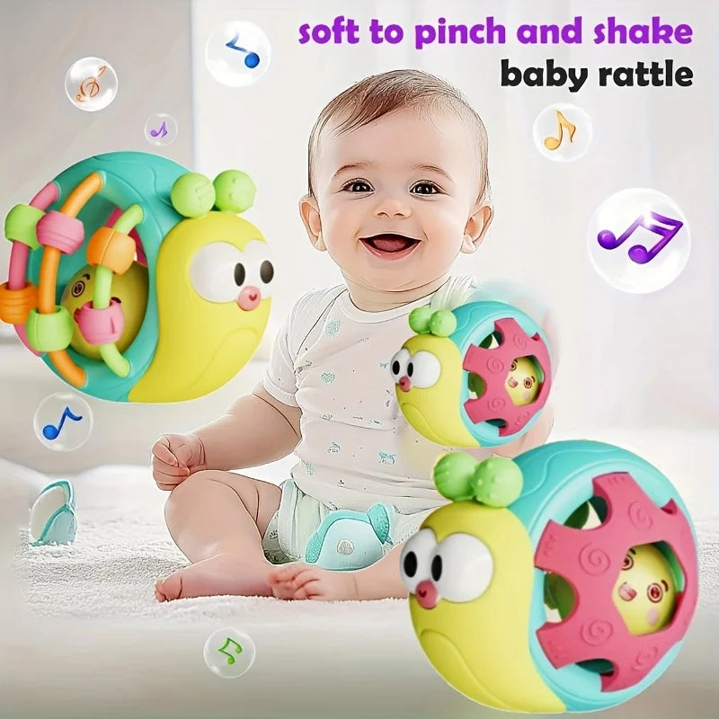Dutora Baby Rattle Sensory Grip Toy for Newborns 0–12 Months