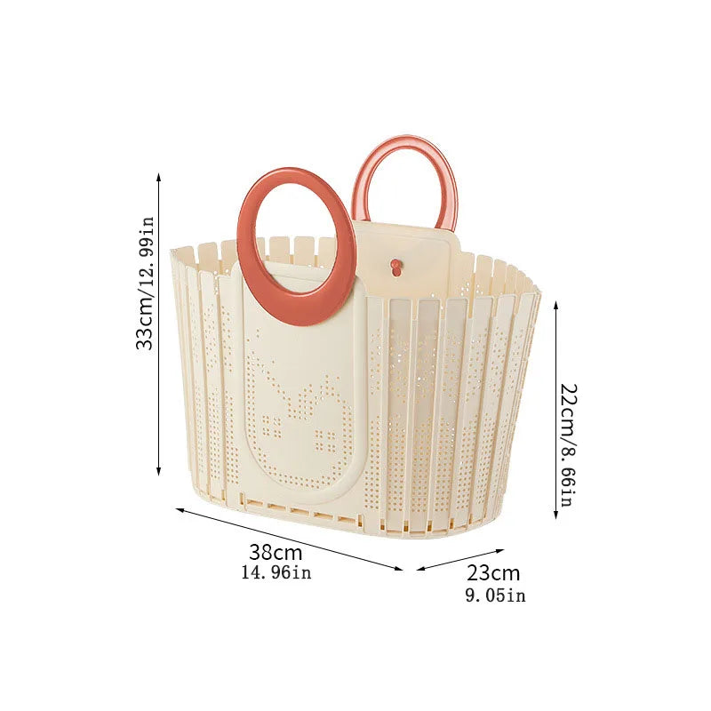 Collapsible Laundry Basket – Large Foldable Hamper with Handles