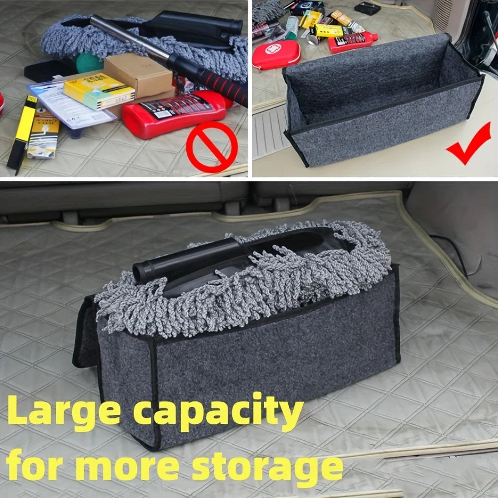 Felt Car Trunk Organizer – Anti-Slip Multi-Compartment Box