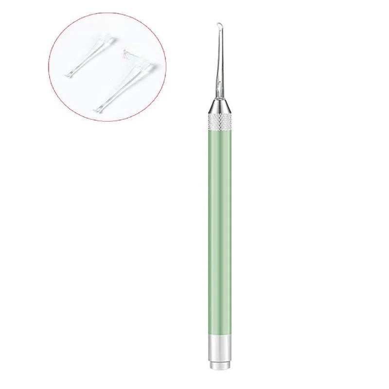 Luminous Ear Scoop, Stainless Steel Ear Scoop with Light, Luminous Ear Cleaner, Visual Ear Picking Tool Peaceful Pleasures Health and Wellness green