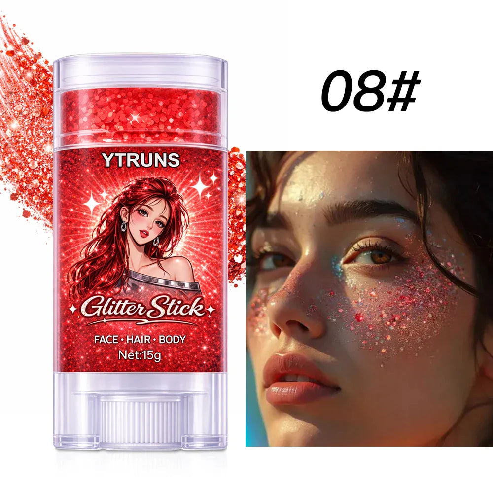 YTRUNS Star Glitter Gel Stick – Face & Body Shimmer 15g