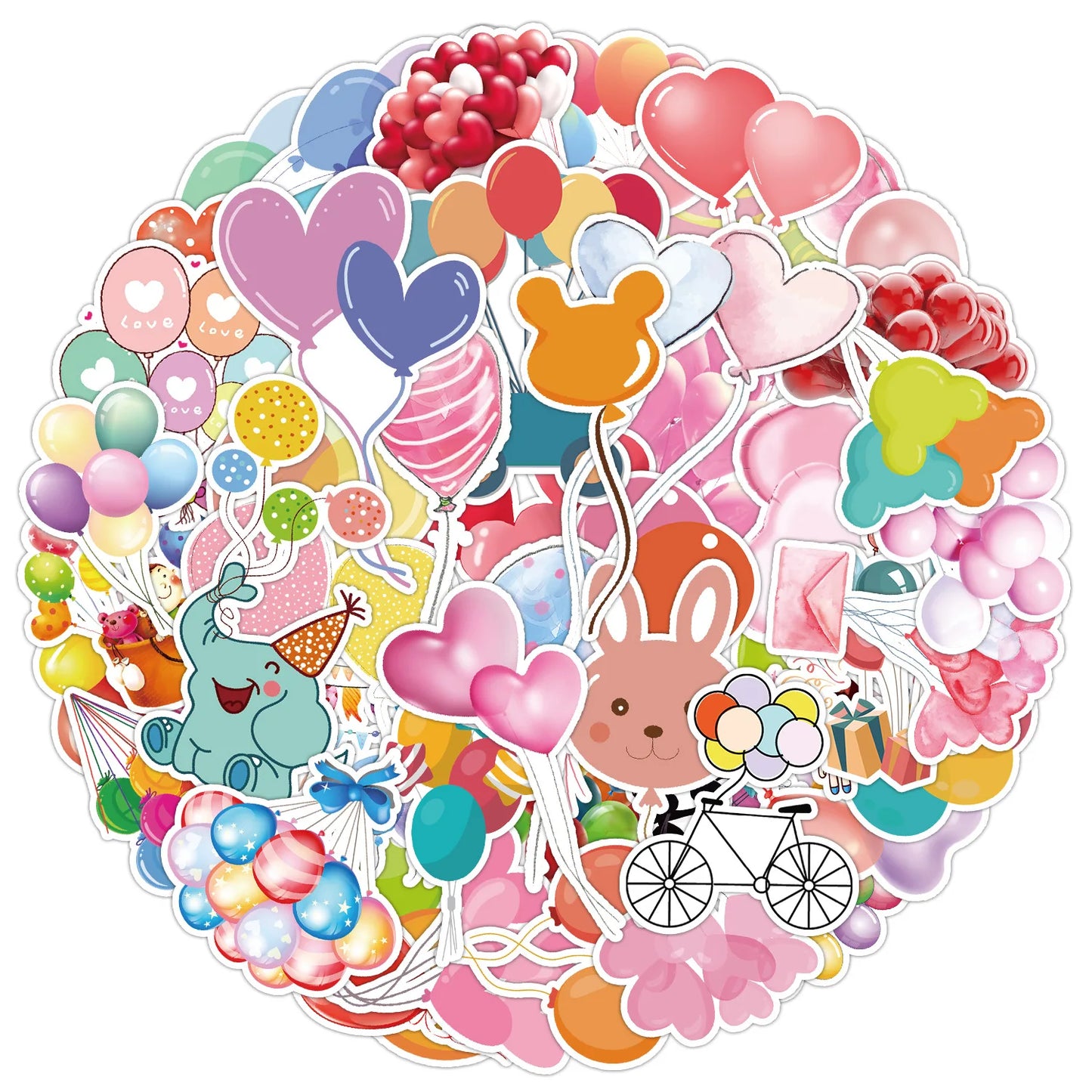 Holiday Decoration Balloon Stickers Cell Phone Computer Water Cup