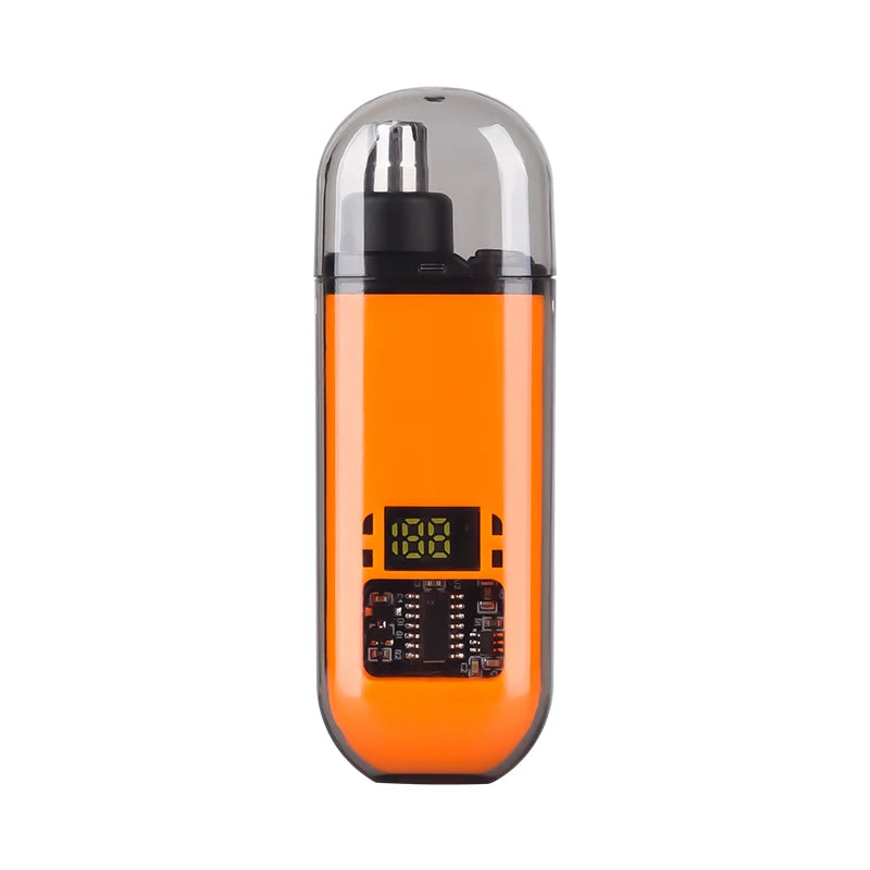Nose Hair Trimmer Portable Mini Nose and Ear Hair Trimmer Portable Nose Trimmer Rechargeable Trimmer for Man Peaceful Pleasures Health and Wellness Orange