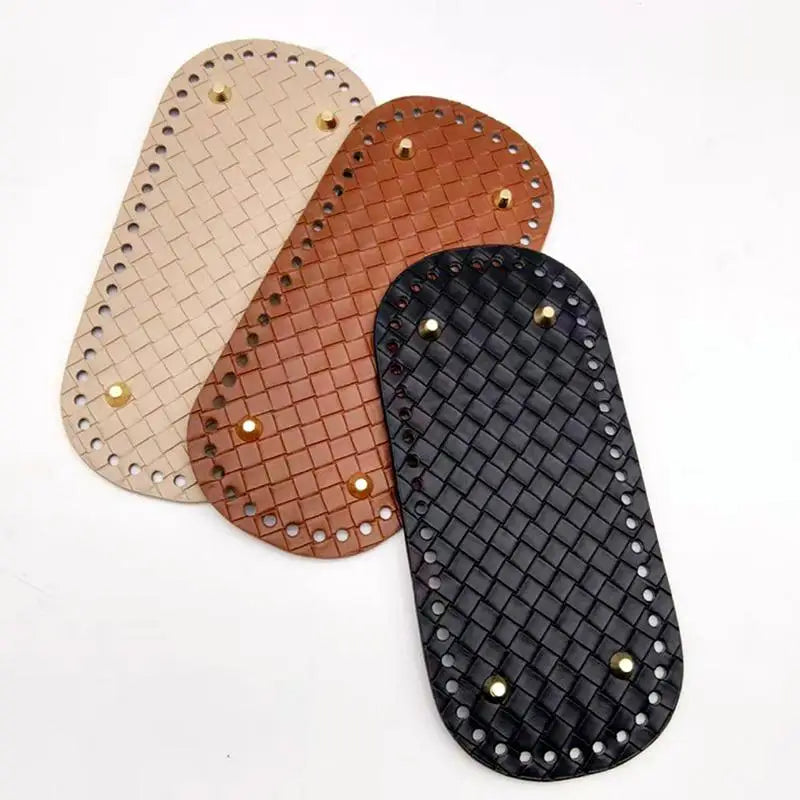 PU Leather Bag Base 22x10cm | DIY Crochet Purse Bottom