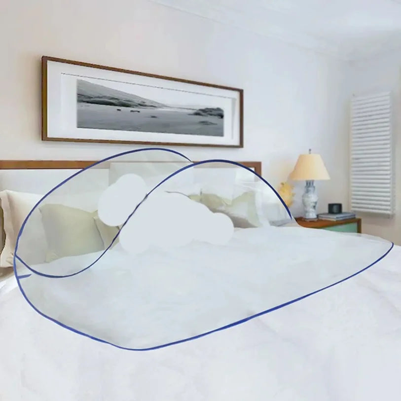 Foldable Pop-Up Mosquito Net for Travel & Camping | No Install