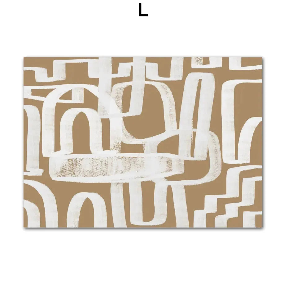 Abstract Bohemian Girl Face Canvas Wall Art | Nordic Unframed